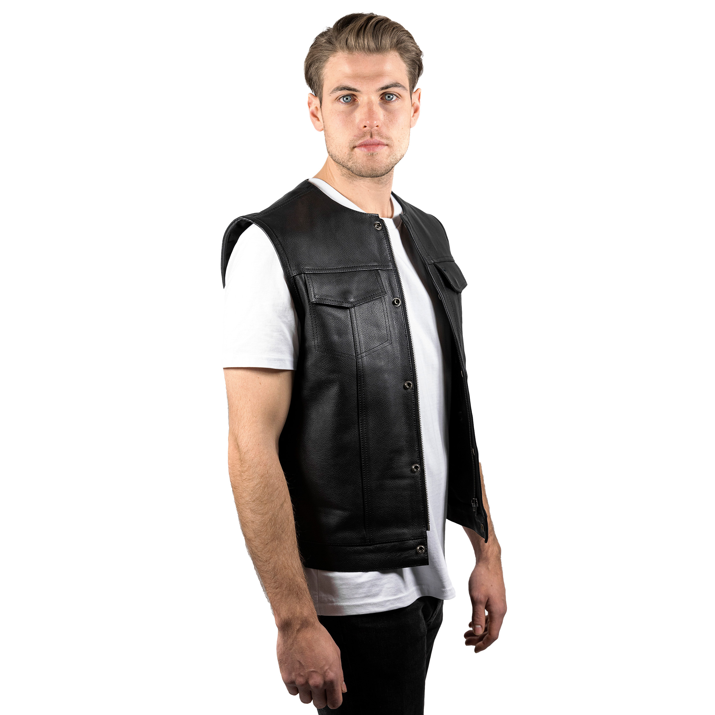 John Doe-MC Outlaw Lederweste schwarz XXL-0000469003001012
