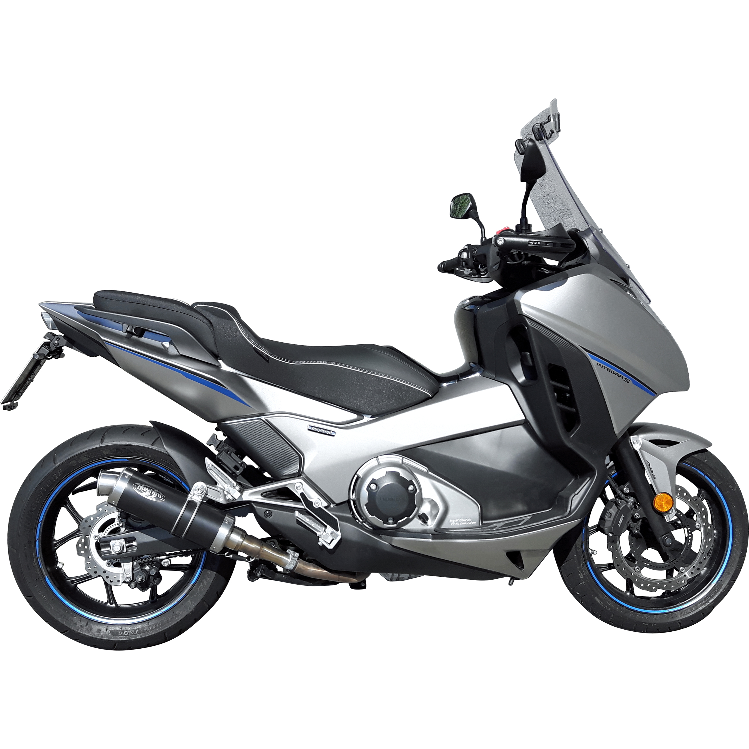 Hashiru-Auspuff ST05 rund schwarz für Honda NC 750 S/X/Integra 2016--5733081000999110