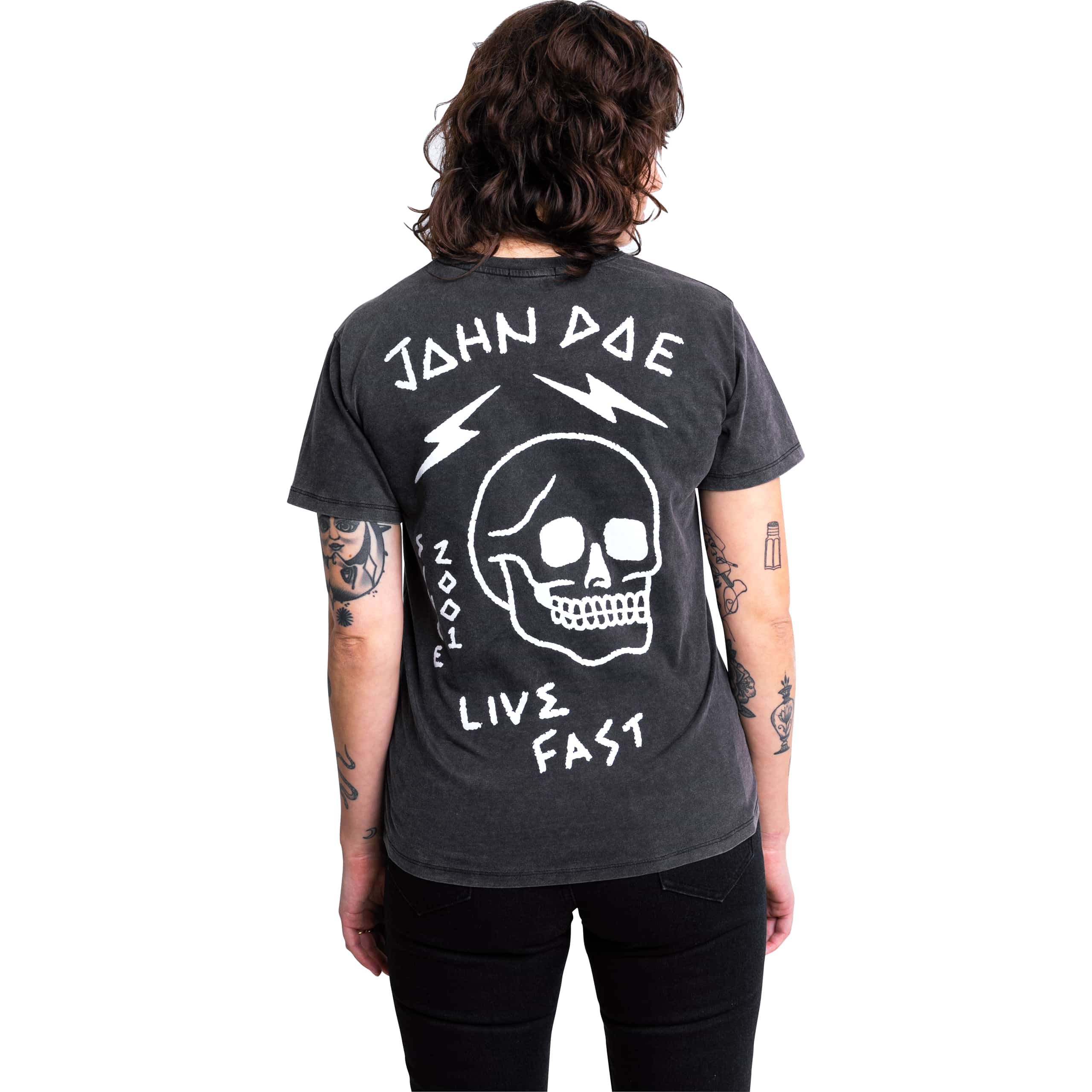 John Doe-T-Shirt Damen Live Fast Skull Fade Out schwarz-8021301999001