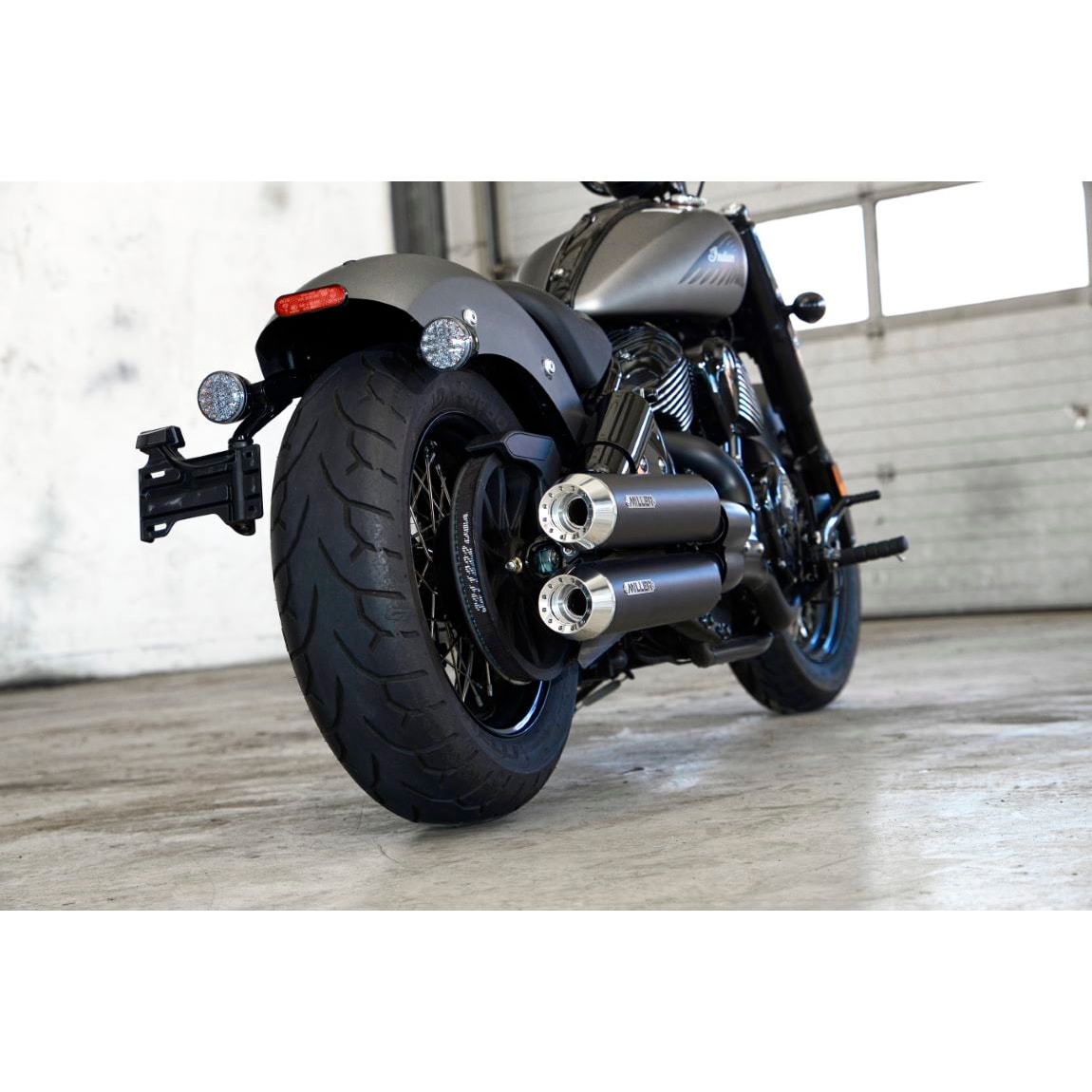 Miller Exhaust Auspuff Paar Tapered schwarz/poliert f. Chief/BobberDH 21-24 - Motorradteile & Ersatzteile - Auspuff