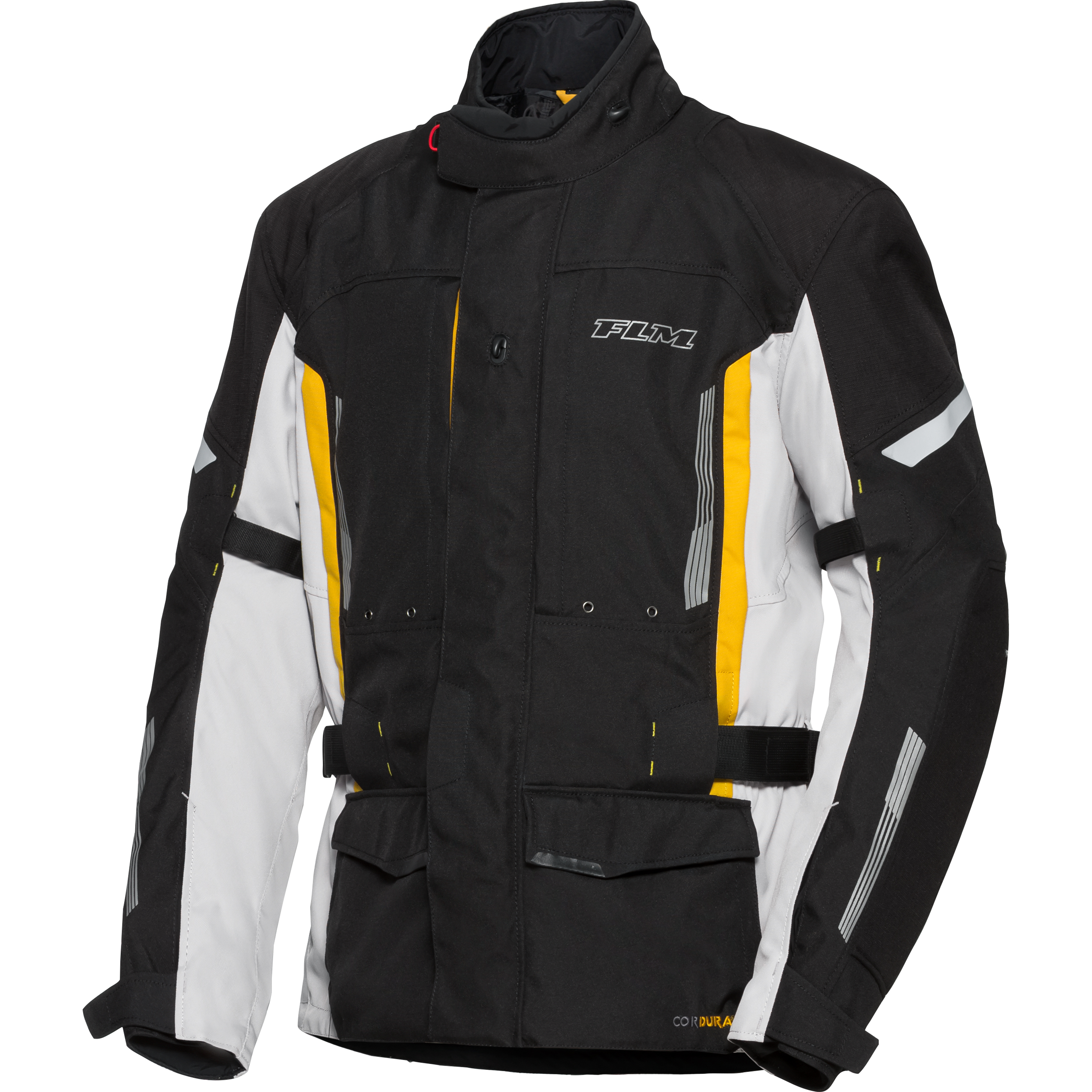 FLM Touren Textiljacke 3.0 schwarz/grau/gelb M - Motorradbekleidung - Motorradbekleidung Herren