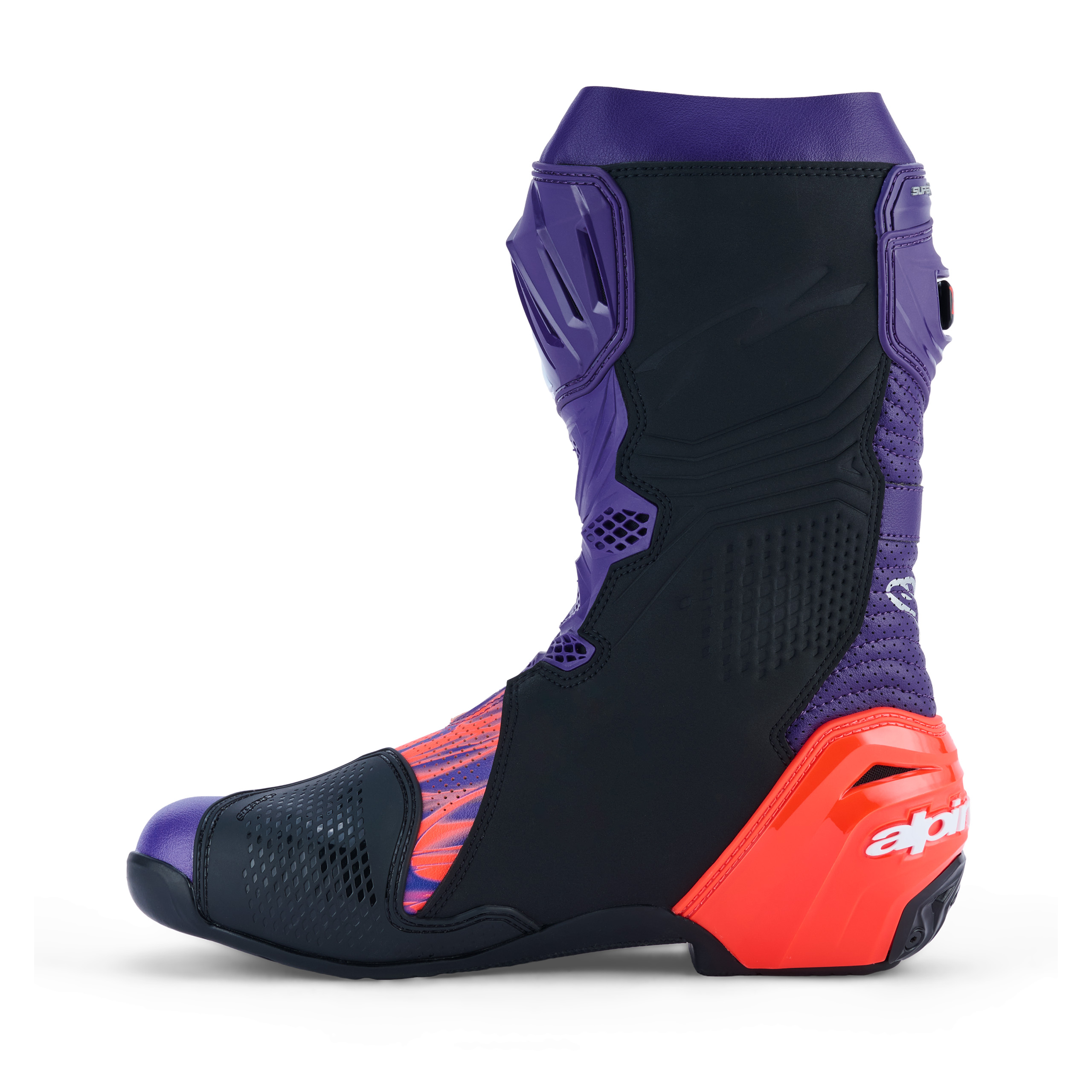 Alpinestars-Supertech R Le Flyte Vented Stiefel lila/rot/schwarz 44-0002177999189744