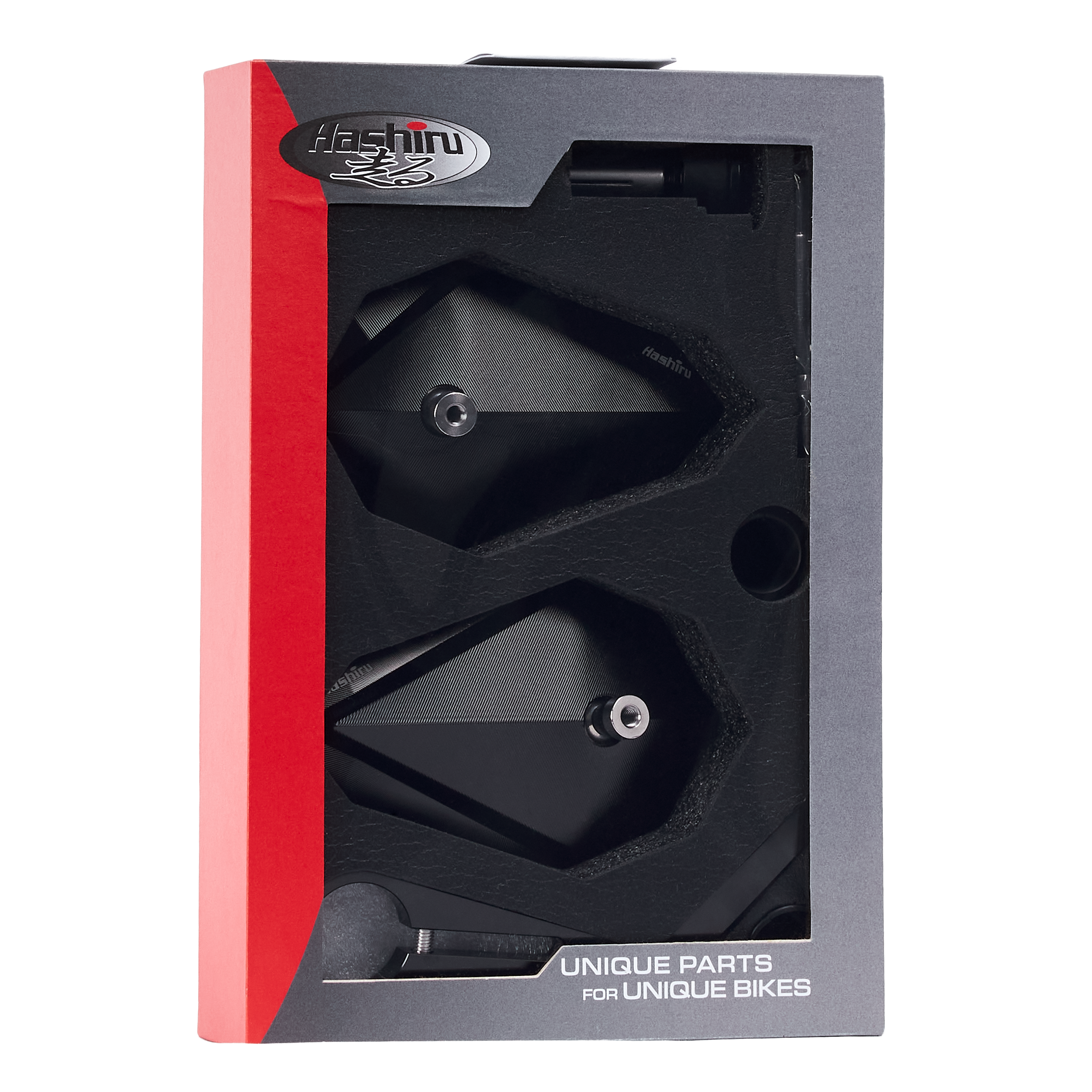Hashiru-Lenkerendenspiegelpaar Pulse Achteck CNC 13-18mm+22-30mm-0001345112000000