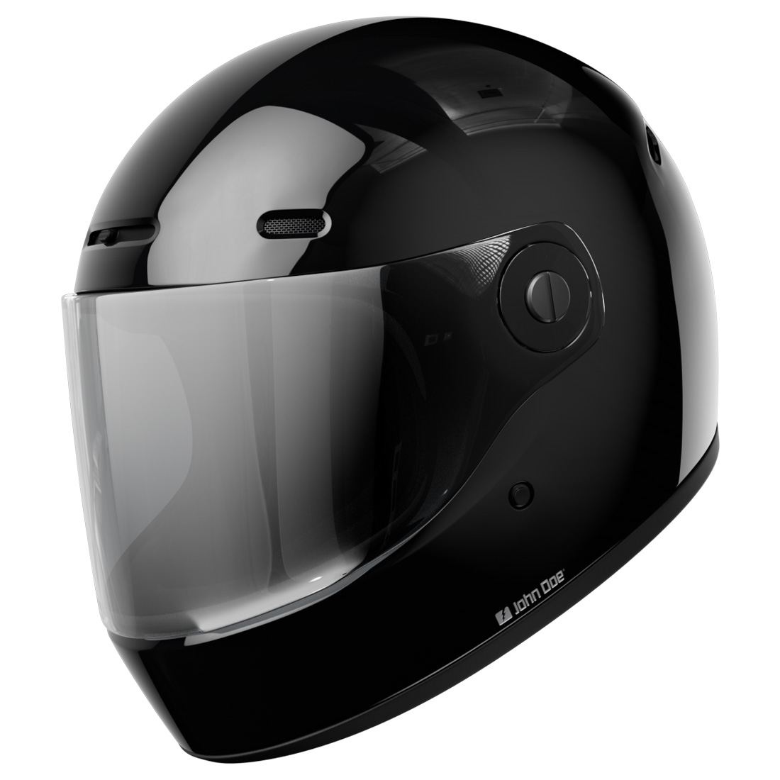John Doe JD/ONE Helmet Glossy Black XL - Helme & Brillen - Motorradhelme