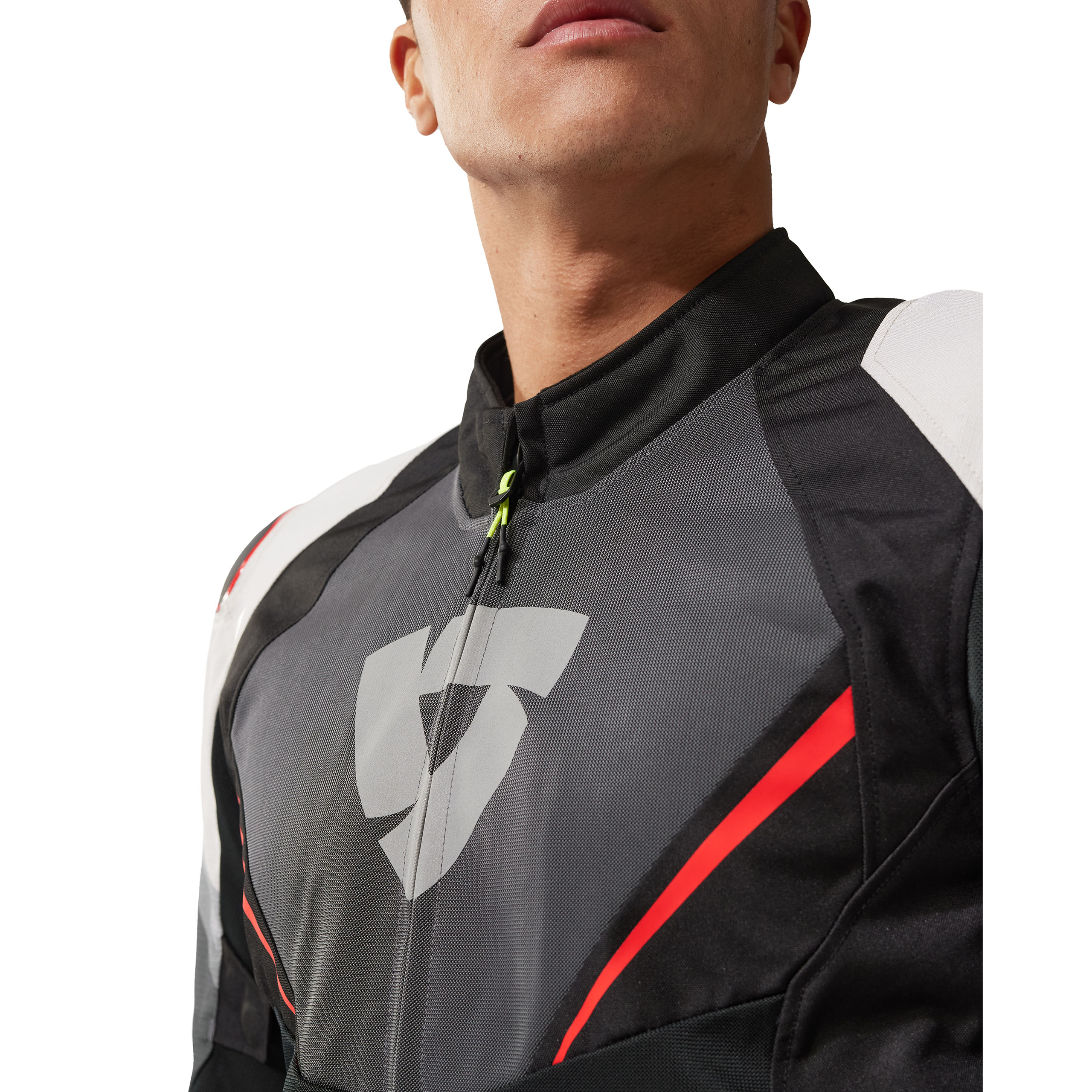 REV'IT!-Quantum 3 Air Textiljacke grau/rot XL-0000788999082011