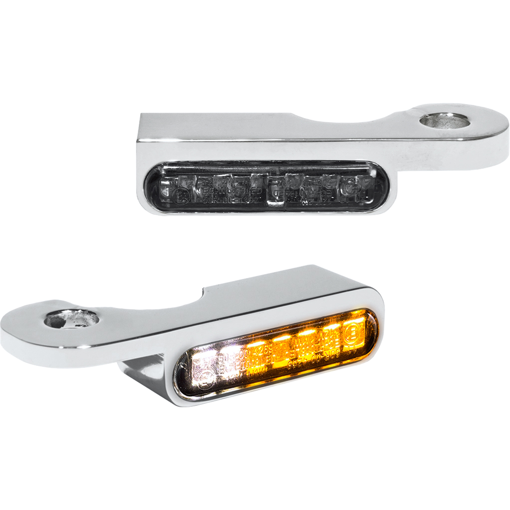 HeinzBikes LED Alu Blinker/Positionspaar chrom für Harley Touring 2021- - Motorradteile & Ersatzteile - Beleuchtung