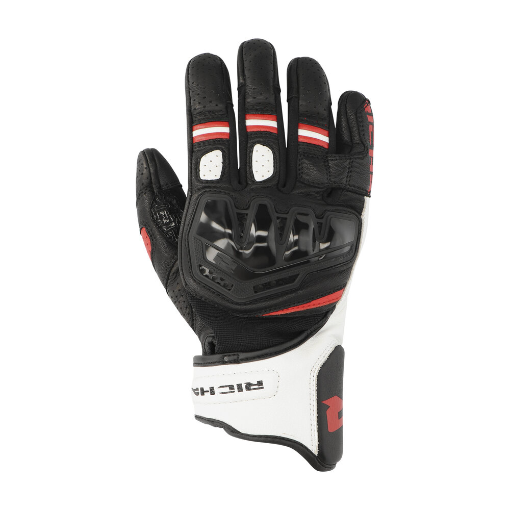 Richa-Stradale Stealth Sport Handschuh schwarz/weiß/rot XXL-0000897007035012