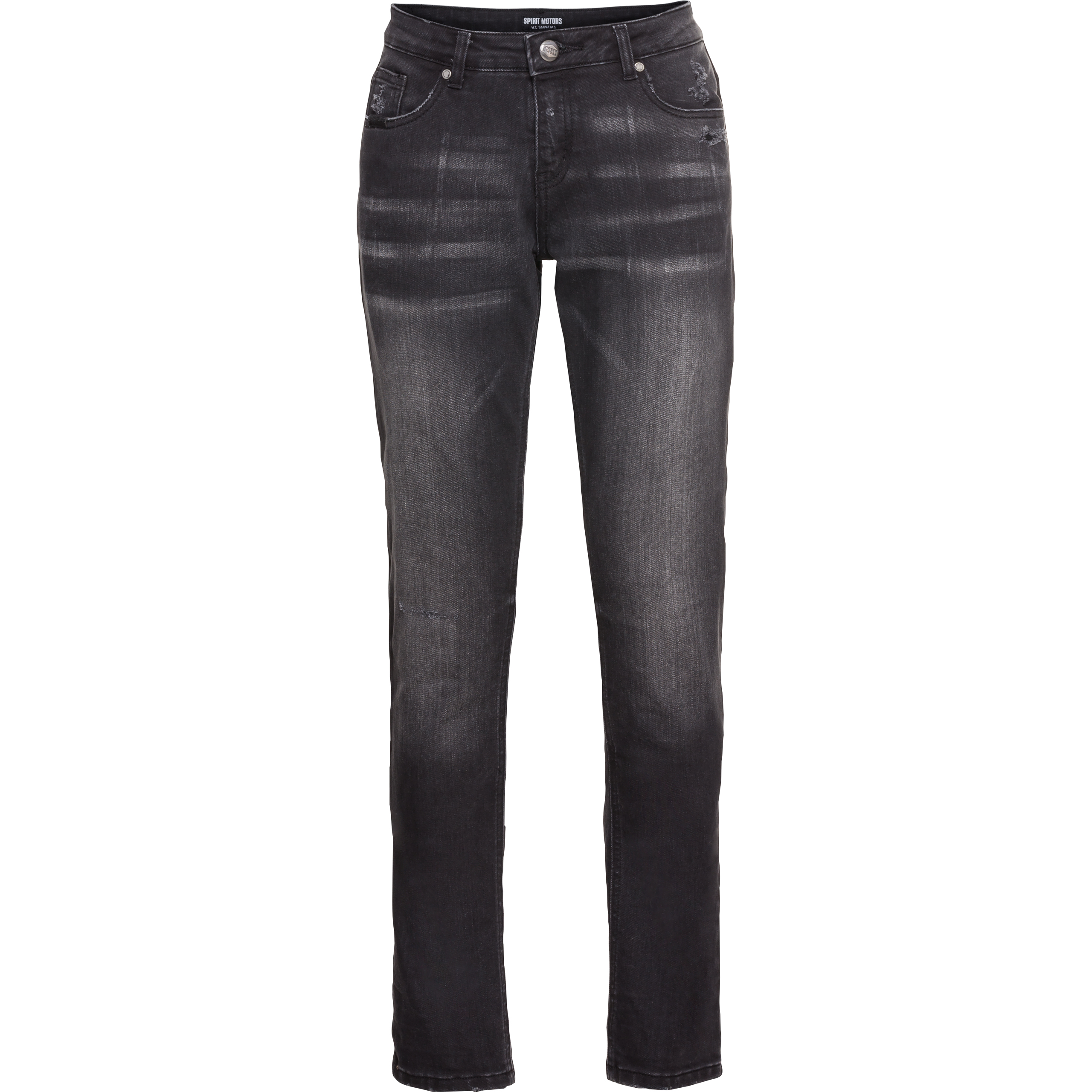 Spirit Motors Slim Mid Miley Damen Jeans schwarz 34/32 - Motorradbekleidung - Motorradhosen