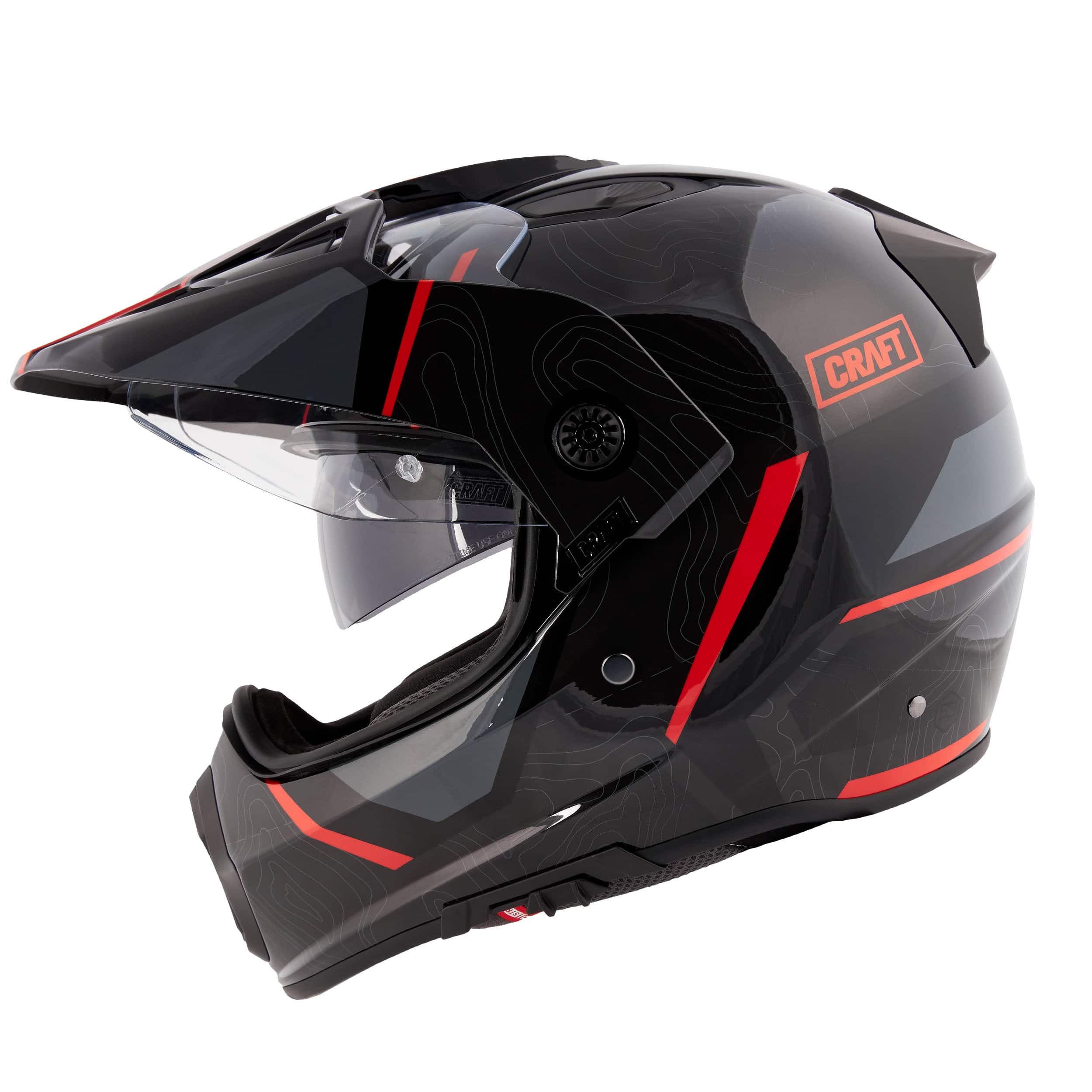 Craft-Fiberglas Endurohelm Rot Dekor #26-4801191999051
