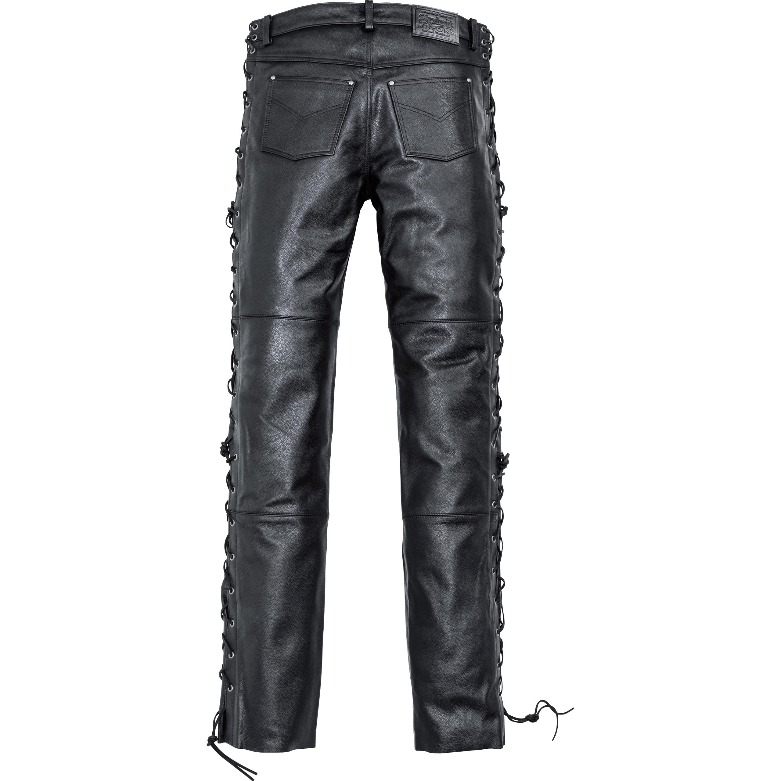 Spirit Motors-Schnür-Lederhose 1.0 schwarz XXL-1101731003001012