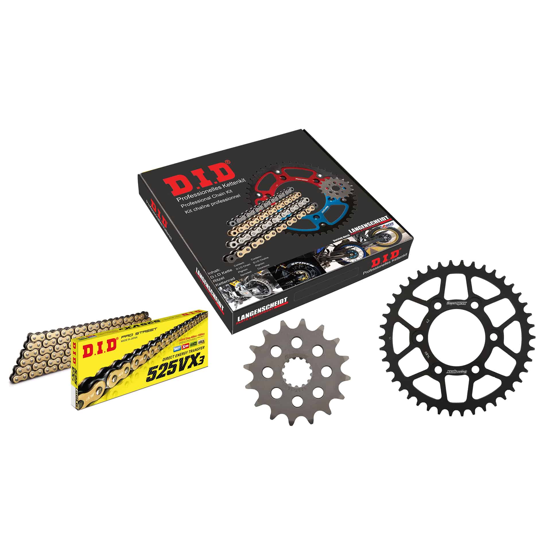 D.I.D. Kettenkit 525VX3(G&B) Niet X 16/42/112 für Z 1000 2003-2006 - Motorradteile & Ersatzteile - Kraftübertragung