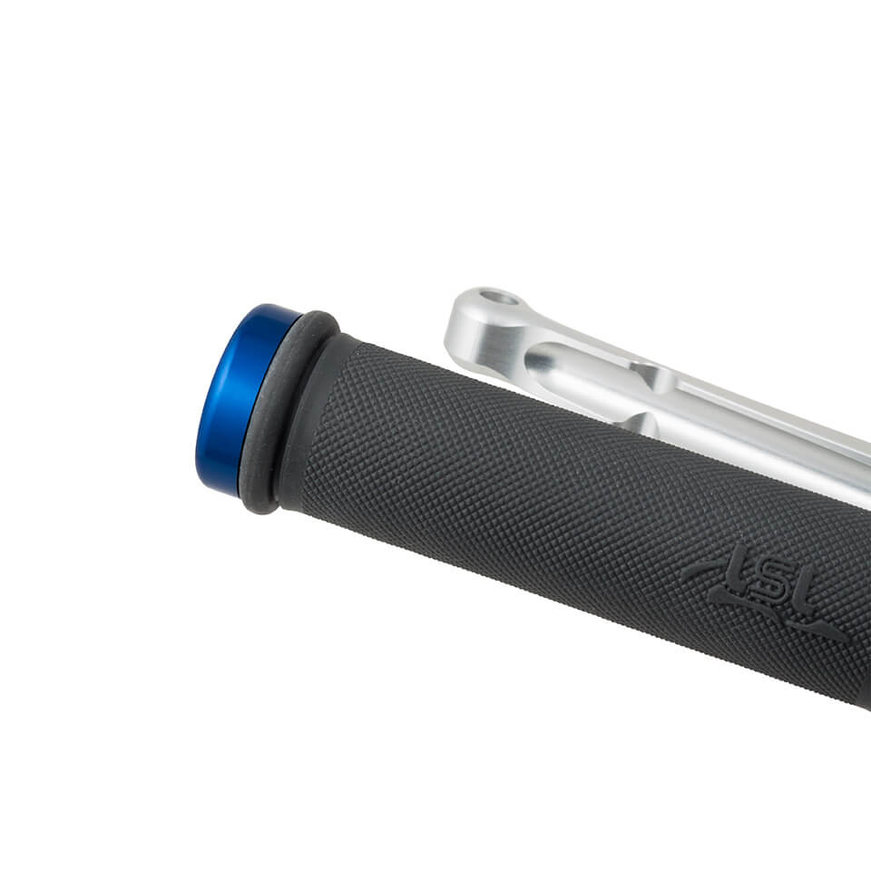 LSL Lenkerenden für 14mm Innen-Ø Flat Cap blau - Motorradteile & Ersatzteile - Lenker, Griffe & Hebel