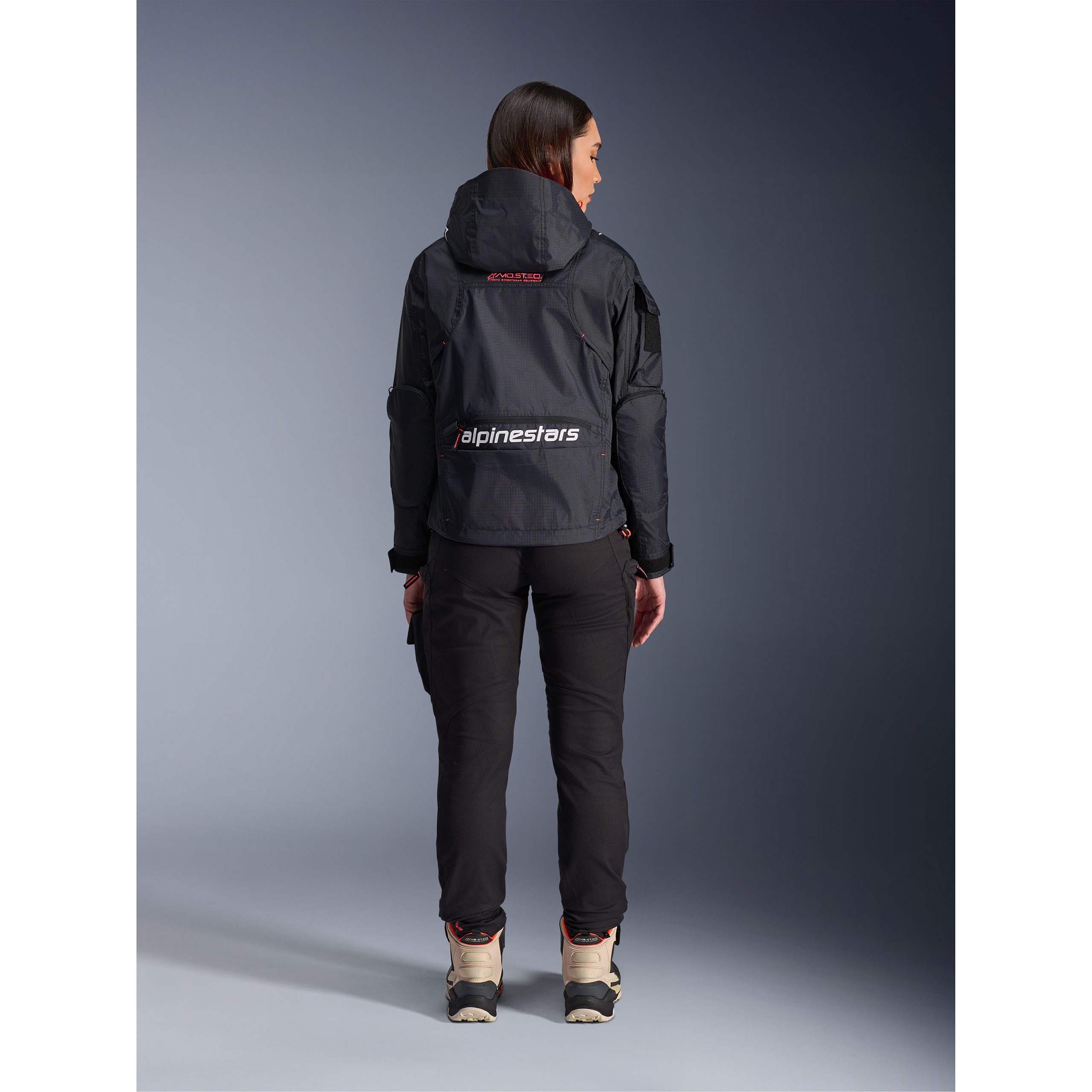 Alpinestars-Molly Air Damen Jacke schwarz/fluo coral S-0002142999184008