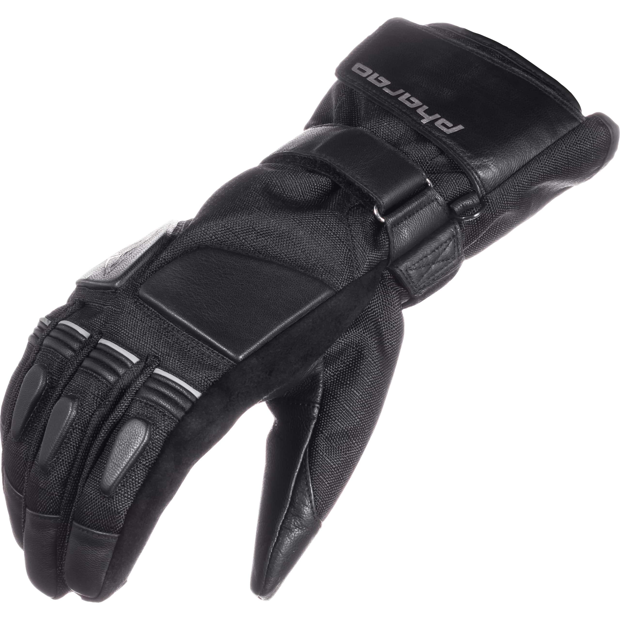 Pharao-Alaska Winter Leder/Textilhandschuh lang schwarz-3114931006001