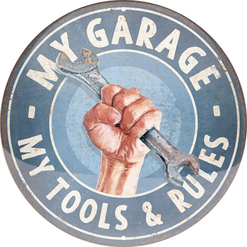 Nostalgic-Art round metal sign Ø 35 cm My Garage