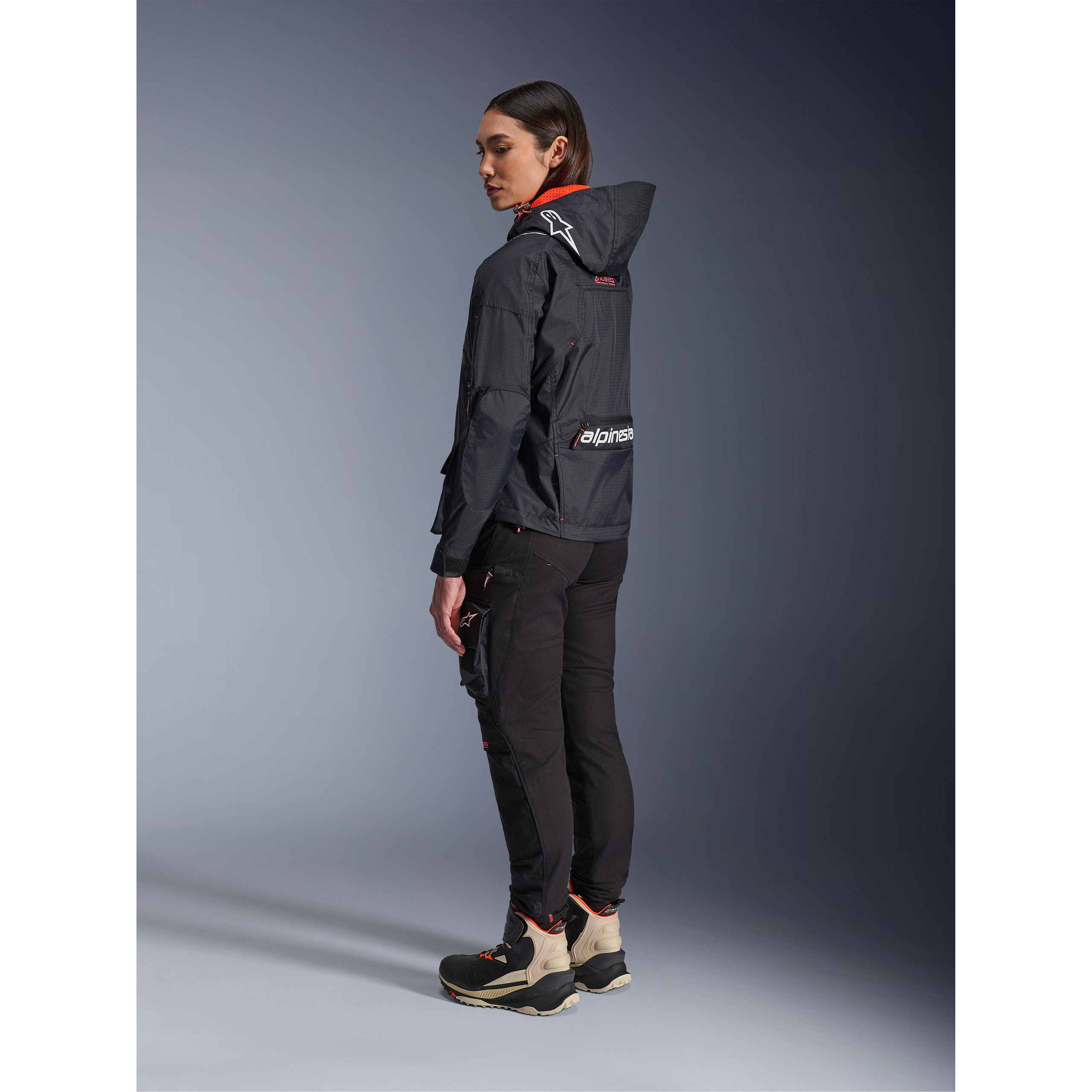 Alpinestars-Molly Air Damen Jacke schwarz/fluo coral XL-0002142999184011