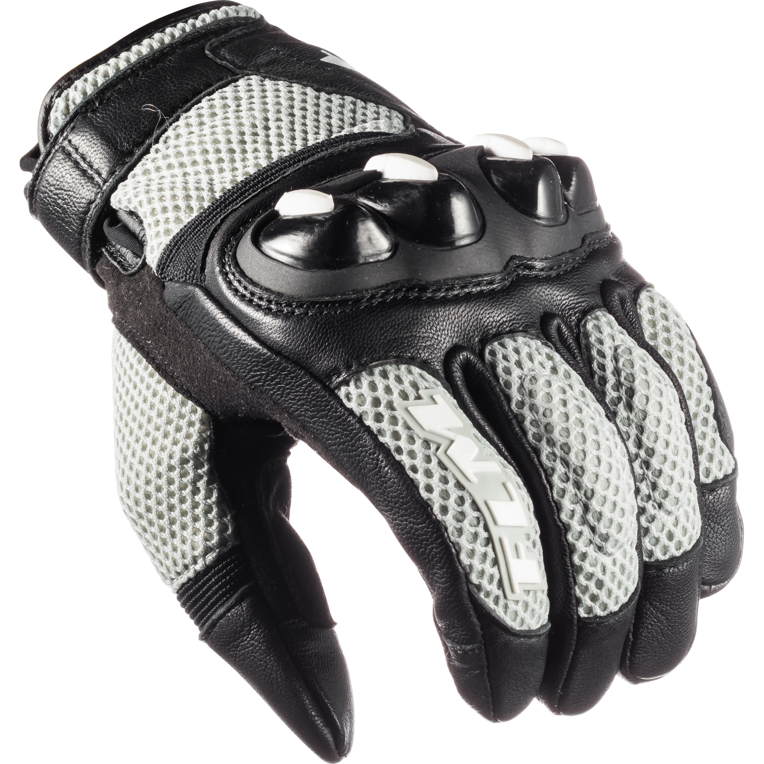 FLM-Misano Air Damen Leder/Textilhandschuh kurz grau 6-3114861007007930