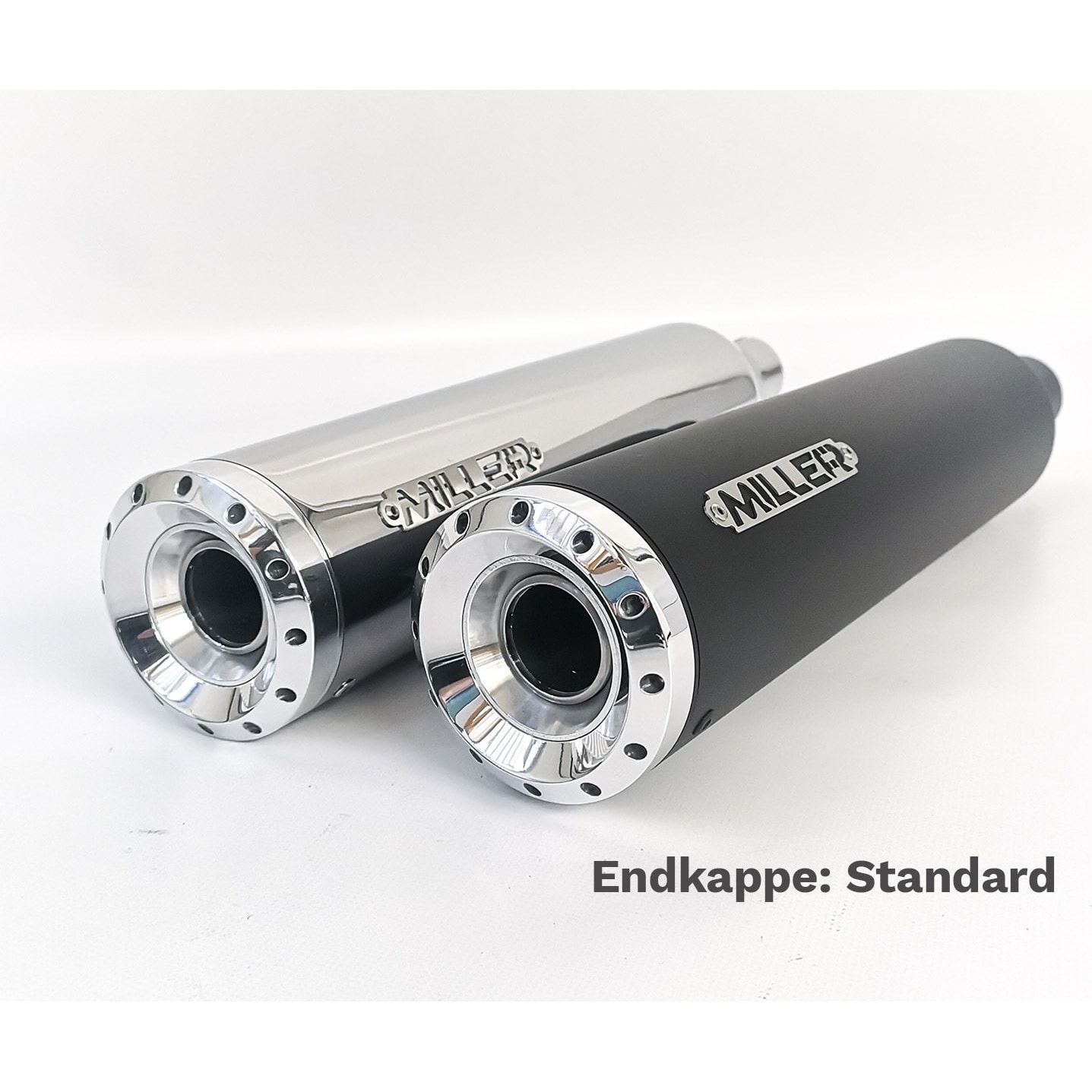 Miller Exhaust Auspuff Standard Offset 2-1 noir/poli pour Dyna 06-17