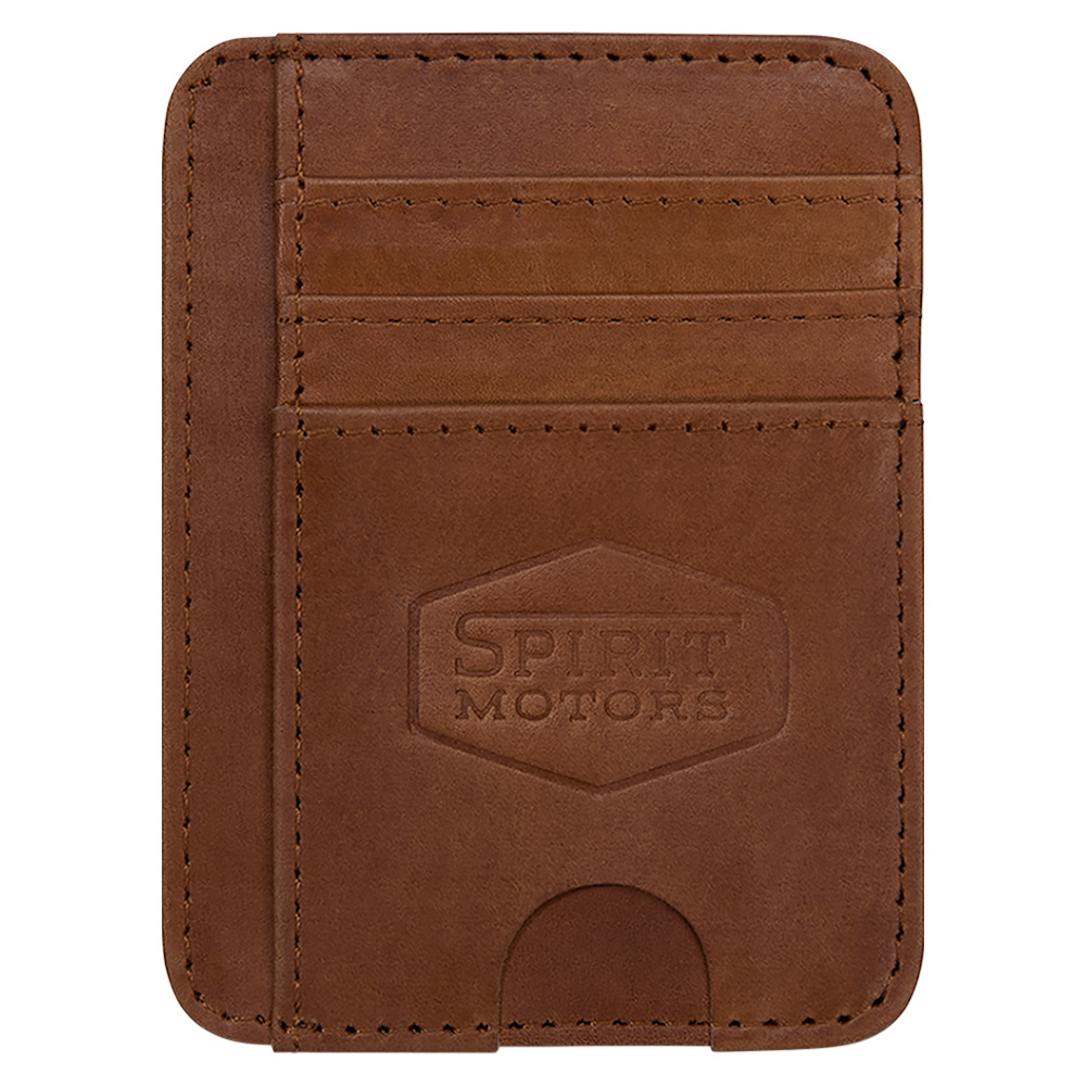 Spirit Motors credit card holder brown 3 compartments