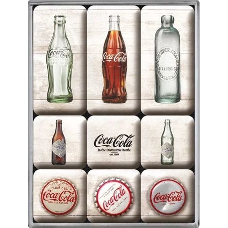 Nostalgic-Art-Magnet-Set - "Coca-Cola - Bottle Timeline"-0002862207000000