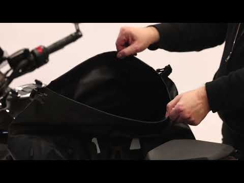 Hecktasche/Gepäckrolle wasserdicht mit Magnetrollverschluss 50 Liter schwarz