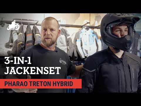 Treton Hybrid WP Textiljacke schwarz