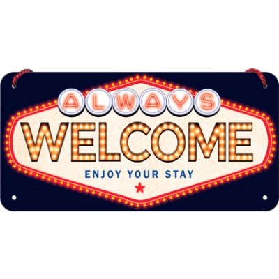 Nostalgic-Art hanging sign 10 x 20 Welcome
