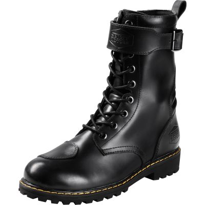 Spirit Motors Charly Redwood WP Long Motorcycle Lace-Up Boots, Black