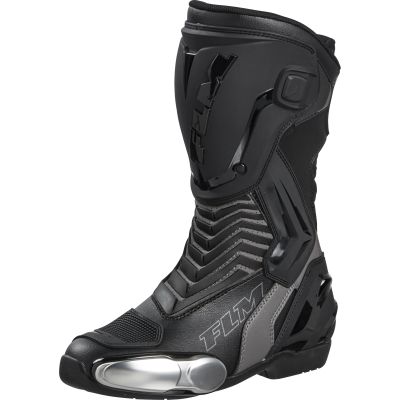 FLM Mandalika Women's Long Motorcycle Boots, Gray