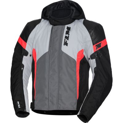 FLM Fuel WP textile jacket grey/red