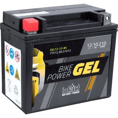 intAct Battery Bike Power Gel sealed YTX12-BS 12V, 10Ah