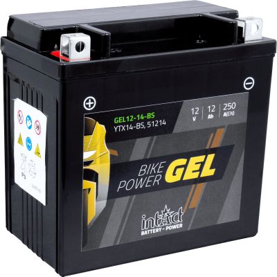 intAct Bike Power Gel battery closed YTX14-BS 12V, 12Ah
