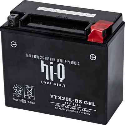 Hi-Q AGM Gel battery sealed HTX20L-BS, 12V, 18Ah (YTX20L-BS)