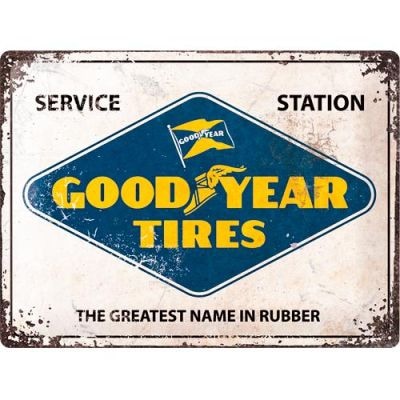 Nostalgic-Art Blechschild 30x40cm Goodyear-Logo white