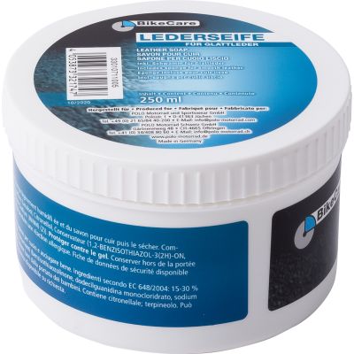 BikeCare leather soap for smooth leather with sponge 250ml