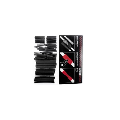 WGB Basic heat shrink tubing set 127-piece black 100cm