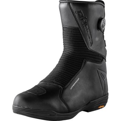 Pharao Delta WP Long Motorcycle Lace-Up Boots, Black