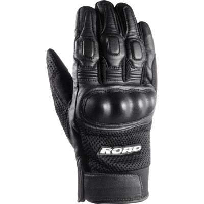 Road Leather/Textile Glove 2.0, Short, Black, Size 7.5