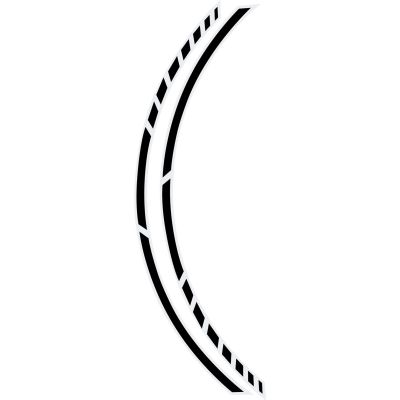 FOLIATEC Racing 7mm black rim stripes