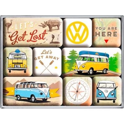 Nostalgic-Art magnet set VW Bulli-Let´s Get Lost