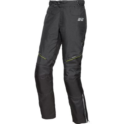 Pantalones textiles Road Touring WP 1.0, negro/amarillo neón