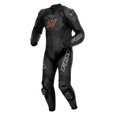 FLM Assen leather suit 1-piece black/anthracite