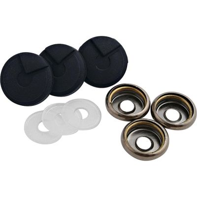 POLO 3x Polo upper button rubberized black 16 mm