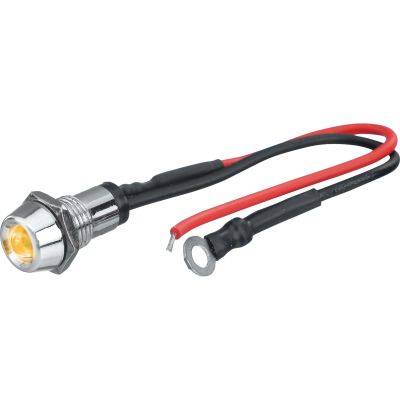 FOLIATEC LED M8 chrome/yellow installation indicator light