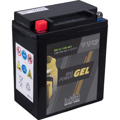 intAct Battery Bike Power Gel closed 12V/12Ah GEL12-12A-4A1 (