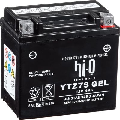 Hi-Q AGM Gel sealed battery HTZ7S, 12V, 6Ah (YTZ6S, YTZ7S)