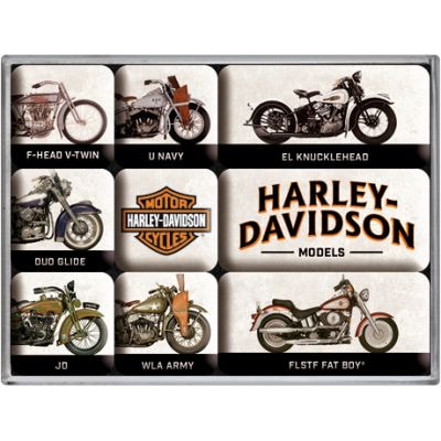 Nostalgic-Art magnet set Harley-Davidson