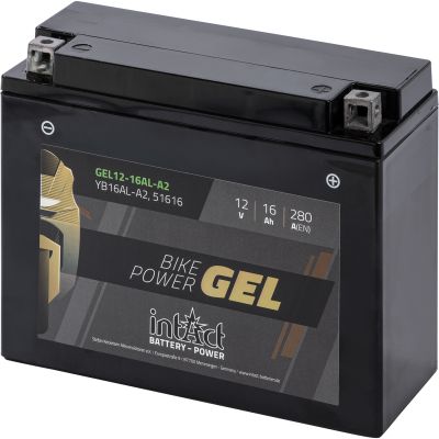 intAct Battery Bike Power Gel sealed GEL12-16AL-A2 12V, 16Ah