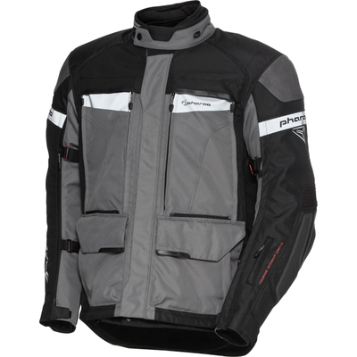 Tura WP Adv. Textil-/Lederjacke grau/schwarz